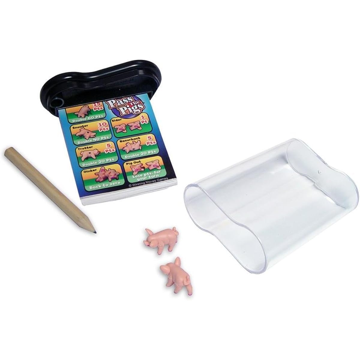 Big Game Toys - Classic Pass The Pigs Party Game Pig Sty Dice Cup Card Case