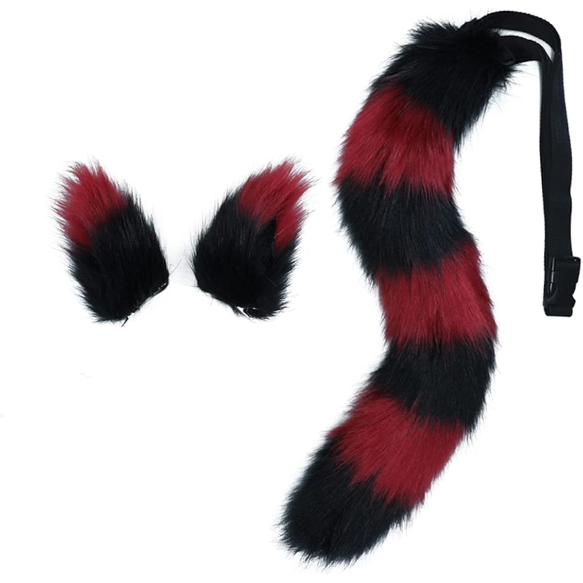 VIGVAN Animal Cosplay Wolf Ears and Tail Fox Cat Ears Tail Raccoon Cosplay Tail
