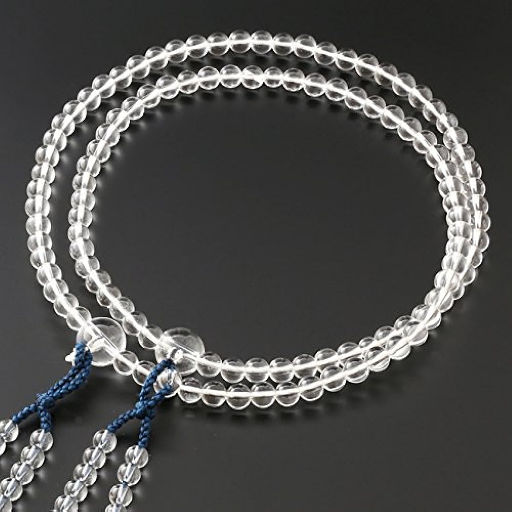 Kyoto Buddhist Altar Hayashi Prayer Beads Shingon Buddhism Shakuni Genuine Crystal (For Men) Official Ceremony [Bead Bag Set] SM-047 Kyoto Prayer Beads