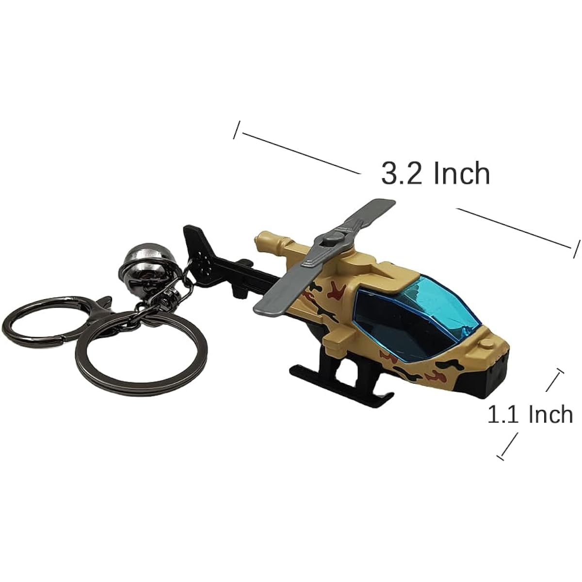 Pouior Helicopter Keychain