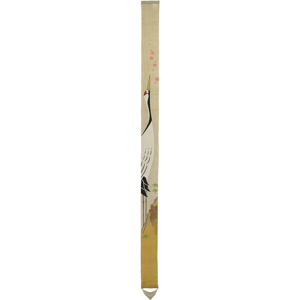 Tapestry "Tsurukame Tenman" Japanese Style Modern Linen Fabric Thin Tapestry Wall Hanging