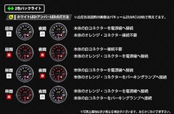 Auto Gauge Japanese Motor 60mm Water Temperature Gauge 2 Color Backlight 430 Series