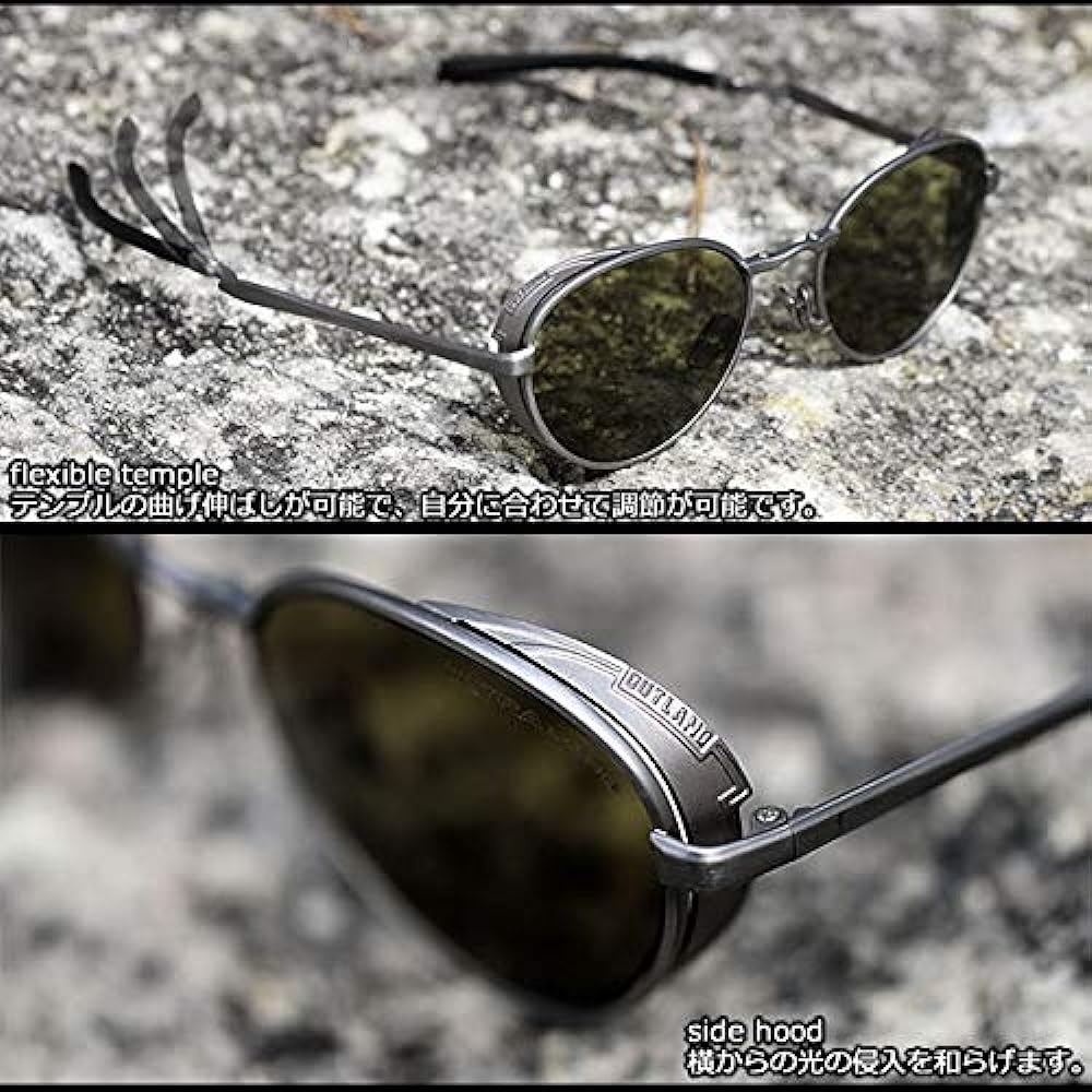 OUTLAND Sunglasses OL-401 SELENGA Silver SIL Polarized UL Light Green Double Sided Multi-Coated Foldable Selenga Outland Yamamoto Optical Polarized Sunglasses Fishing Fishing