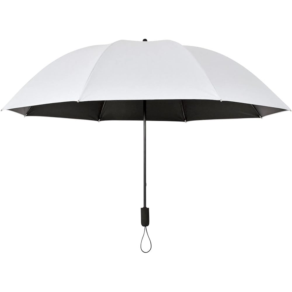Amvel: Made of 100% completely blackout fabric! Ultra-lightweight 250g long umbrella for both sun and rain HEATBLOCK KALCT Off-white