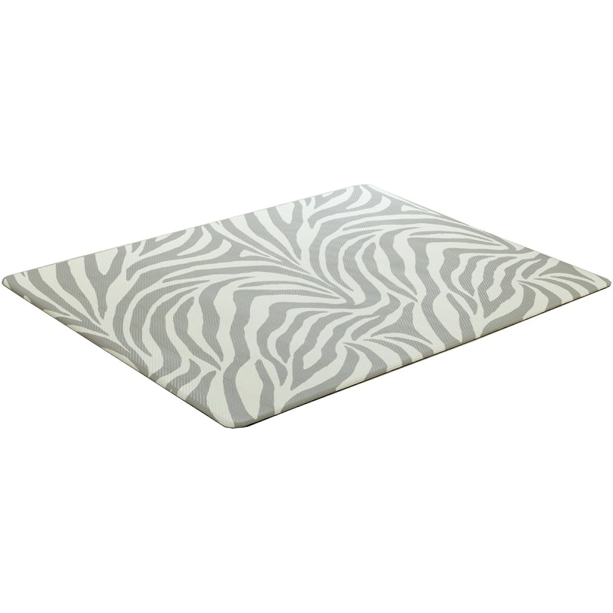 Soft cushion mat, zebra pattern x plain gray, double-sided type (185 x 135 cm), thickness 1.2 cm, Zebra pattern, soundproof mat, play mat, kids mat, living room mat, cushion mat, floor mat, rug mat