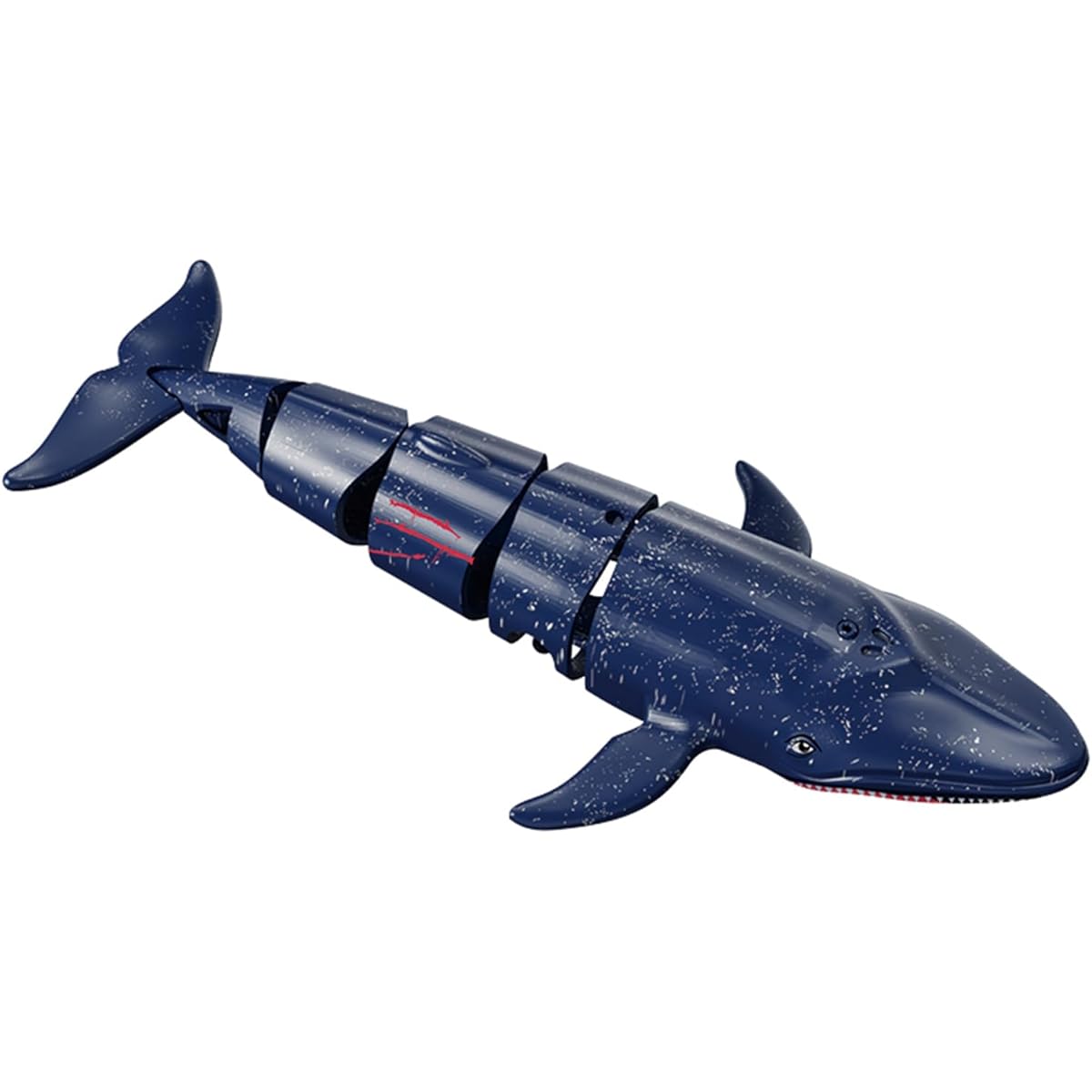 chxingfeng Remote Control Whale Shark Toy Cartoon Dark Blue Whale RC Shark Remote Control Boat Kids Water Toys Swimming Pool Bathroom Toys (4 AA Batteries Included)