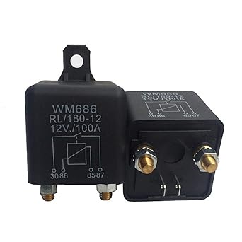 Motorcycle Starter Relay High Current Relay Starting Relay DC 12V/24V 100A/200A Relay 4 Pin Automotive Large Current Start Relay Normally Open Relay