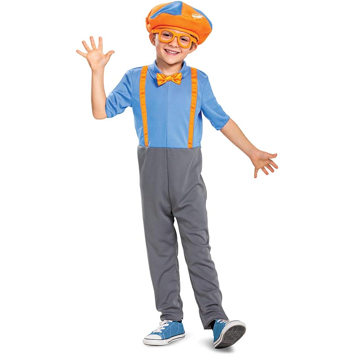 Disguise Blippi Costume for Boys, Official Blippi Outfit with Hat and Tie, Classic Toddler Size (4-6)