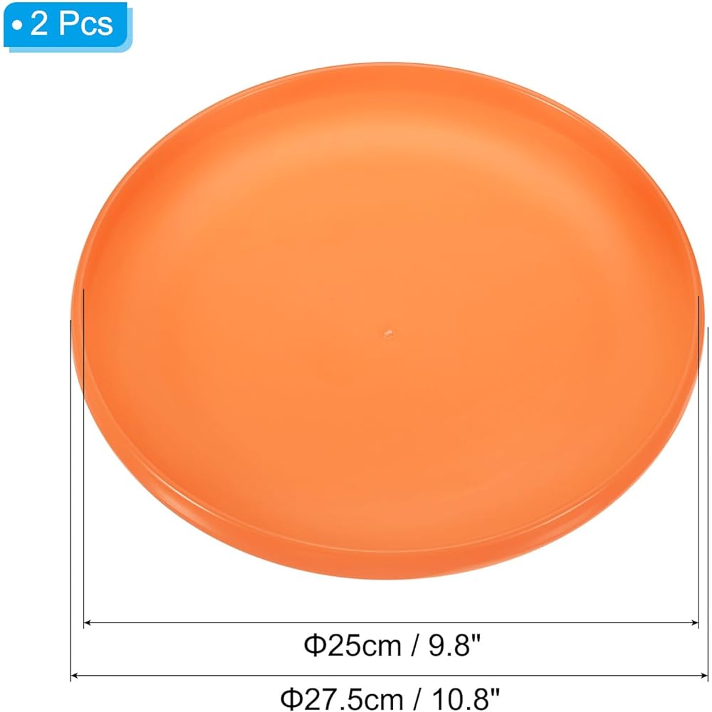 PATIKIL Flying Disc 10.8" 175g Set of 2 Sports Training Disc Backyard Lawn Beach Outdoor Park Orange Color