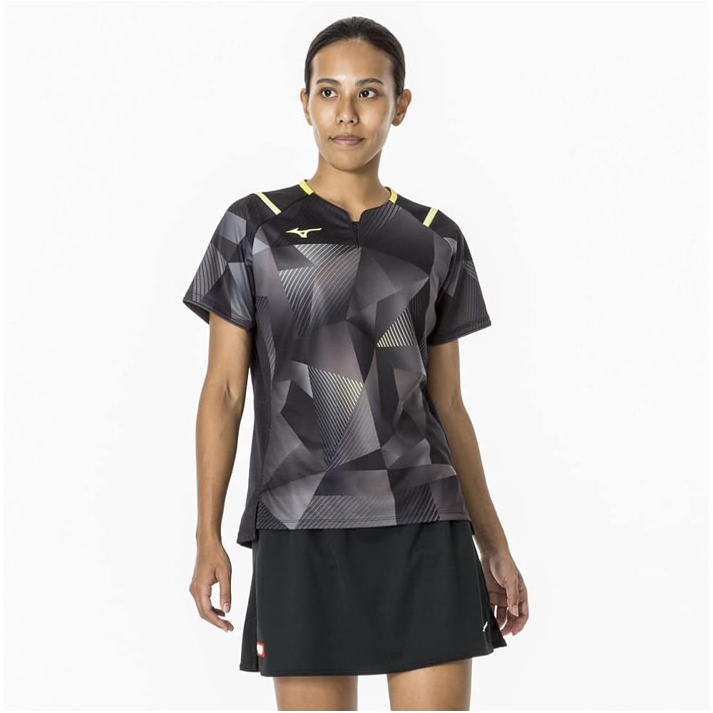 [Mizuno] Table Tennis Wear, All Japan Replica Shirt, Short Sleeve, Sweat Absorbent, Quick Drying, JTTA Officially Approved, 82JAA200 Women's