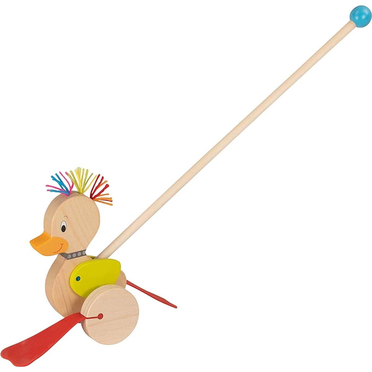 Push along toy Punk Duck
