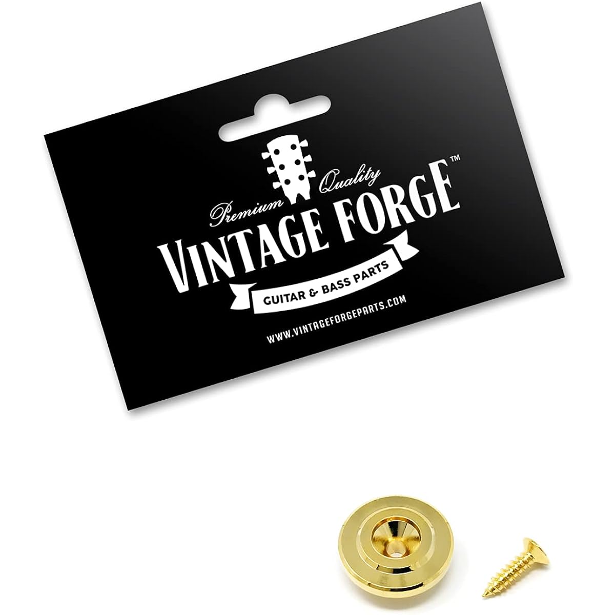 Vintage Forge Black Round String Retainer Guide Tree Fender Precision Jazz Style Bass Guitar with Screws BSR40-BLK