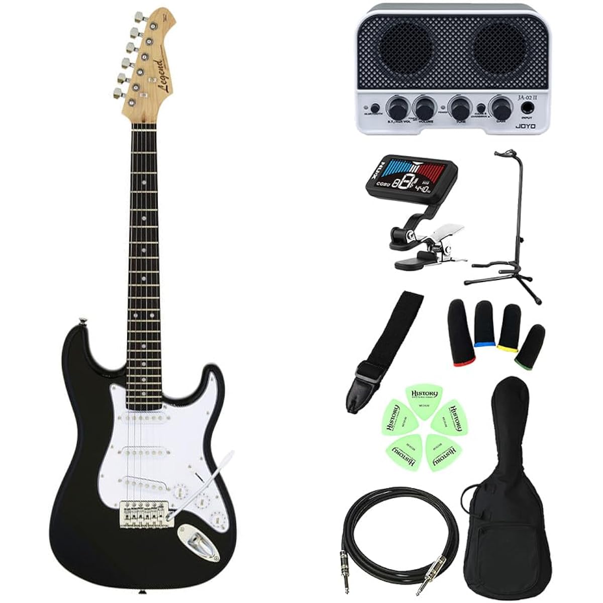 LEGEND LST-MINI Elementary school students can play from the first grade! Kids guitar beginner set Children's electric guitar BK Stratocaster type Mini guitar Legend