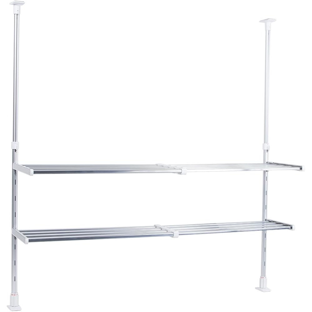 TAKUBO Drainer Shelf Series Telescopic Tension Shelf 2 Tiers Width 50~90cm TP2-90L