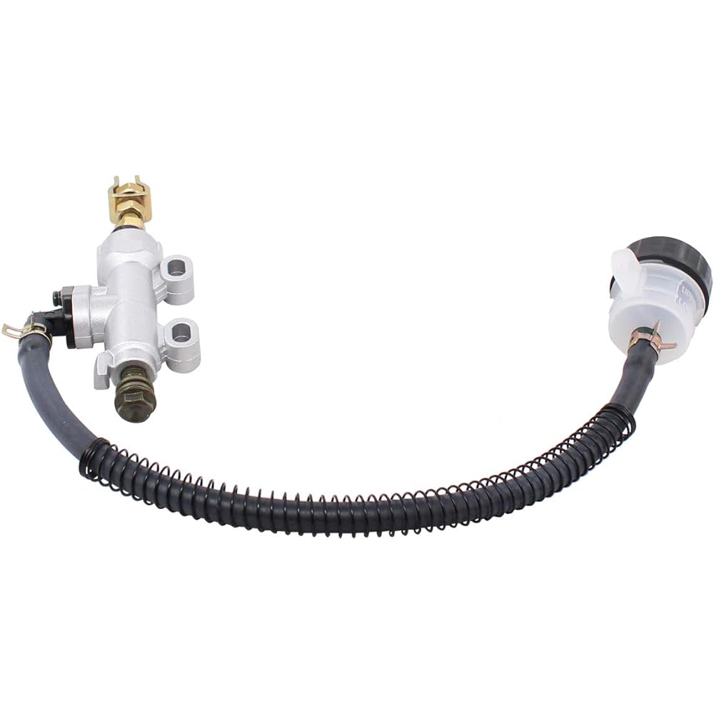 XtremeAmazing Motorcycle Rear Brake Master Cylinder with Reservoir for 50cc 70cc 90cc 110cc 125cc ATV Chinese Dirt Bike