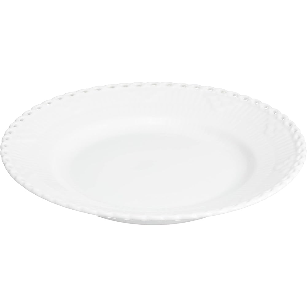 [Regular Imported Product] Royal Copenhagen White Fluted Full Lace Plate Dish 17cm Wedding Gift Present 1052697