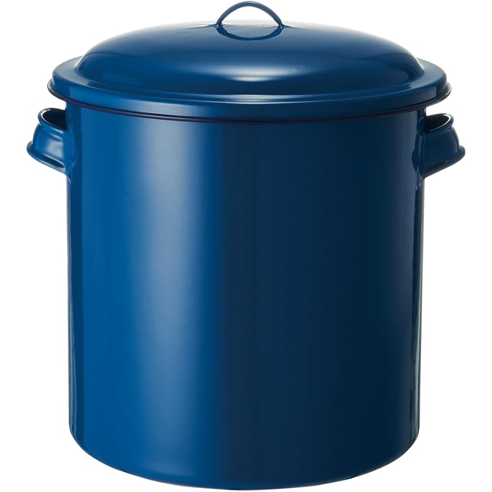 Noda Enamel Tank Enamel 25L 33cm Blue Made in Japan