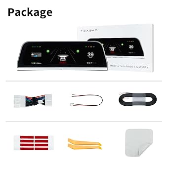 Digital Dashboard Head Up For Tesla Model 3 Model Y Display Car Head Up Display 9.66 Inch IPS Screen Auto HUD Power Speed Multi-Function Digital Meter [Parallel Import]