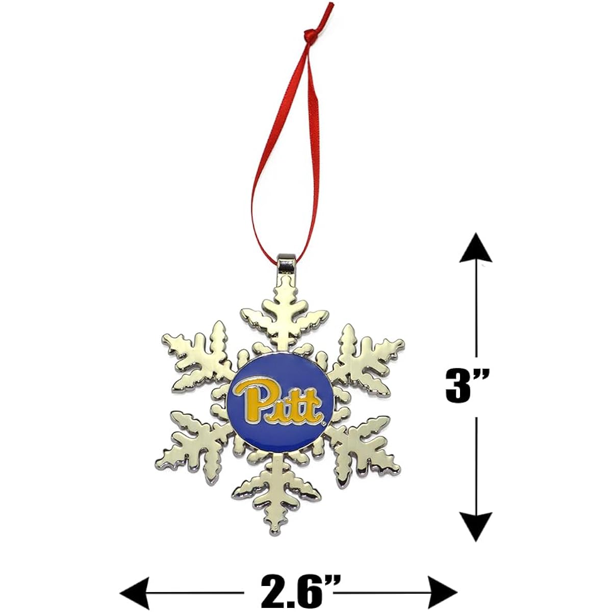 Pittsburgh Panthers Snowflake Christmas Ornament