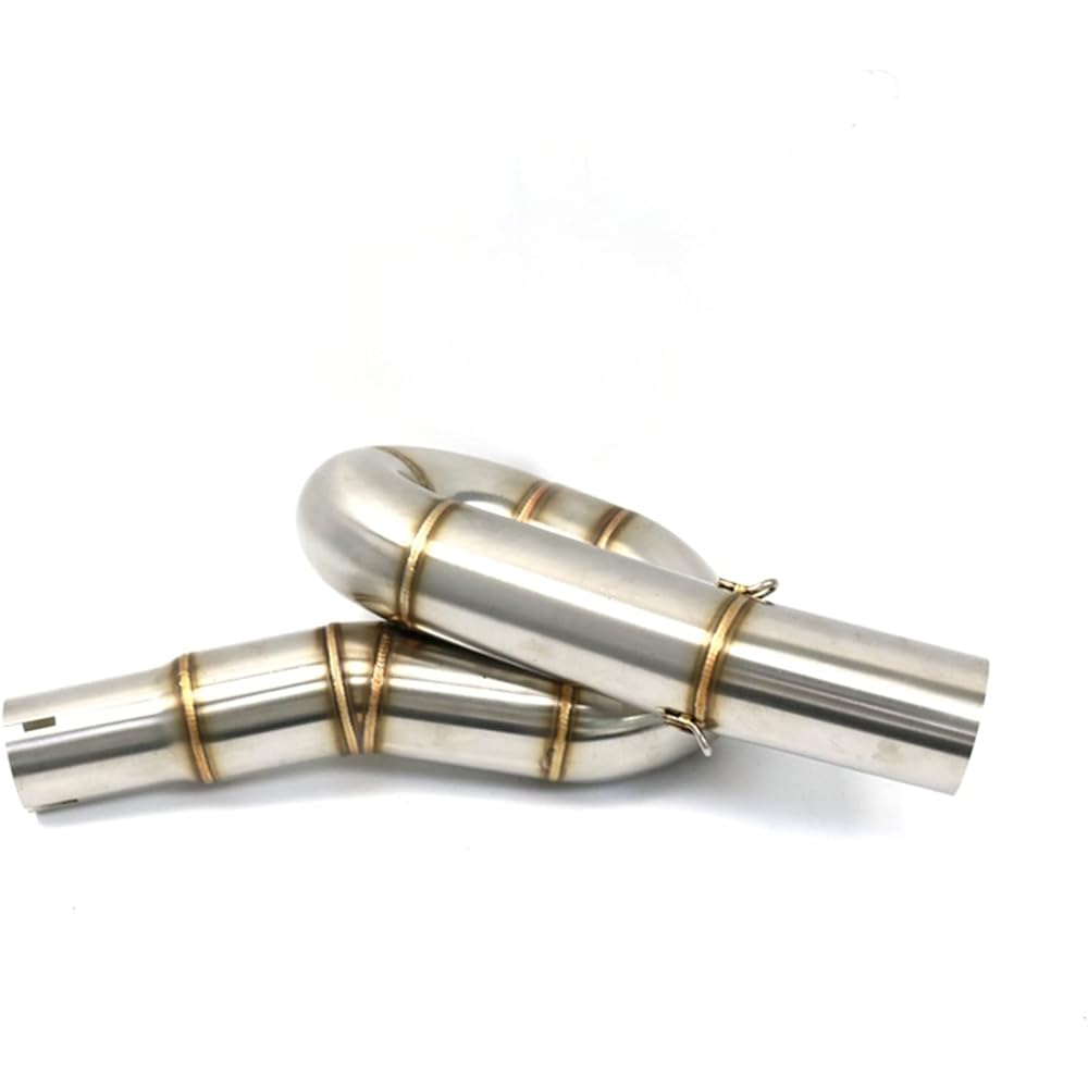 For Benelli 300 BJ300 GS For BN302 For TNT300 2014 2015 2016 2017 2018 51mm Motorcycle Exhaust Intermediate Pipe Link Connection Stainless Steel (Color: 2)