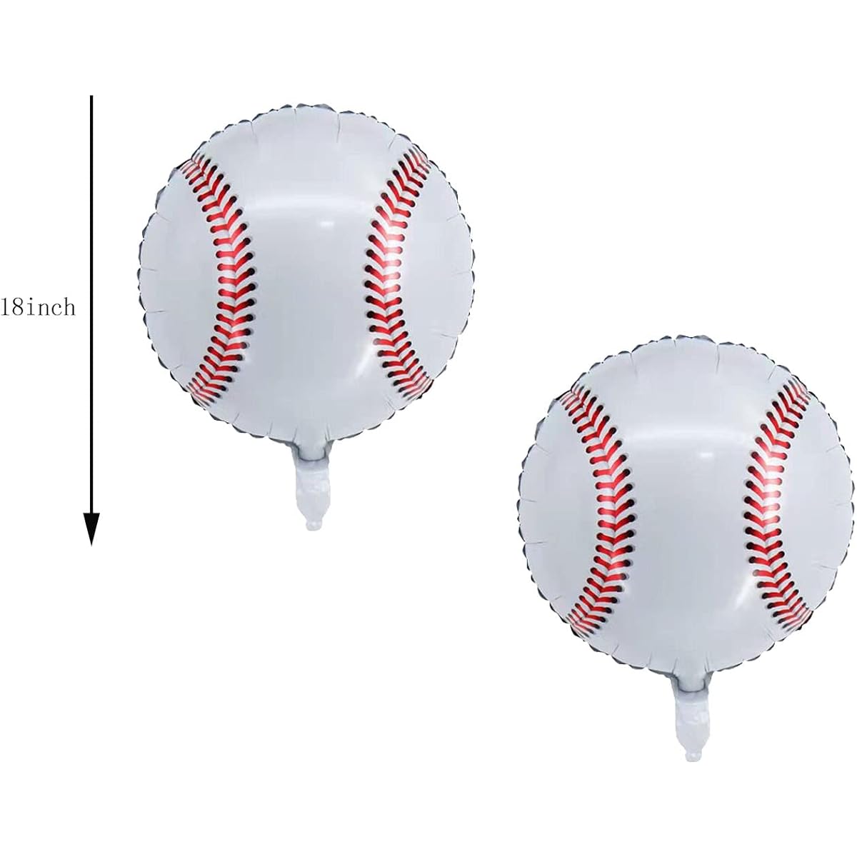 16pcs Baseball Foil Balloons Set, Baseball Glove, Baseball Bat Balloons with Latex Balloons, Red Blue Star Mylar Balloons for Baseball Party Decorations