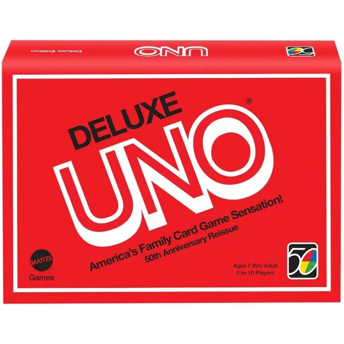 Deluxe UNO Card Game American Family Card Game Sensation! 50th Anniversary Reprint
