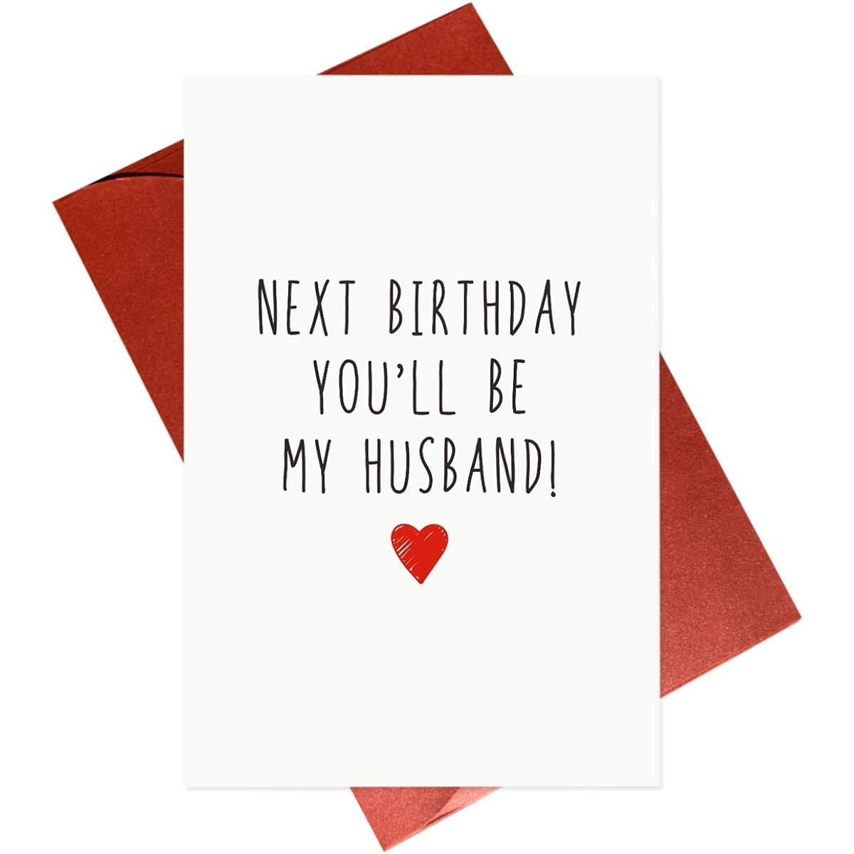 Gonzey Funny Birthday Cards for Future Husband - Fiance Birthday Cards - Romantic Birthday Cards