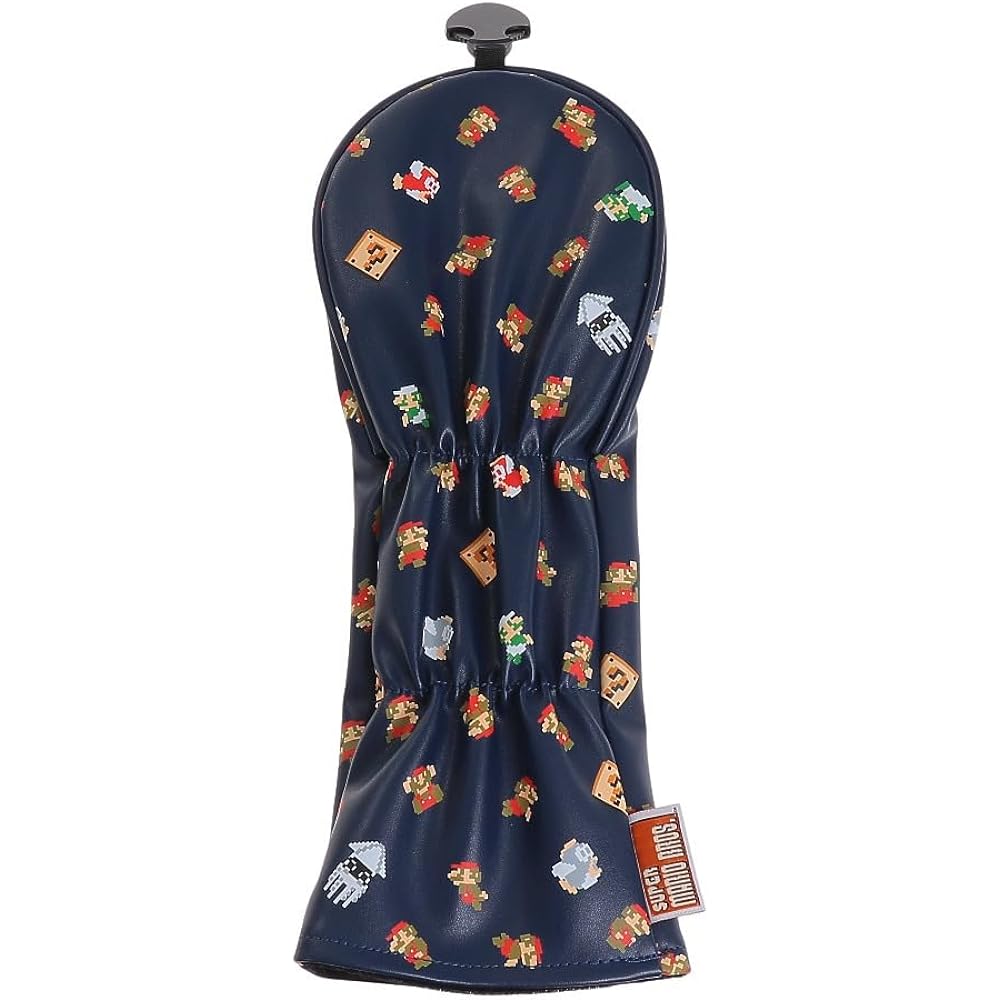 Enjoy Caddie Bag (Enjoy Caddy Bag) Super Mario Bros. Super Mario Bros. Head Cover for FW SBHF002 Navy