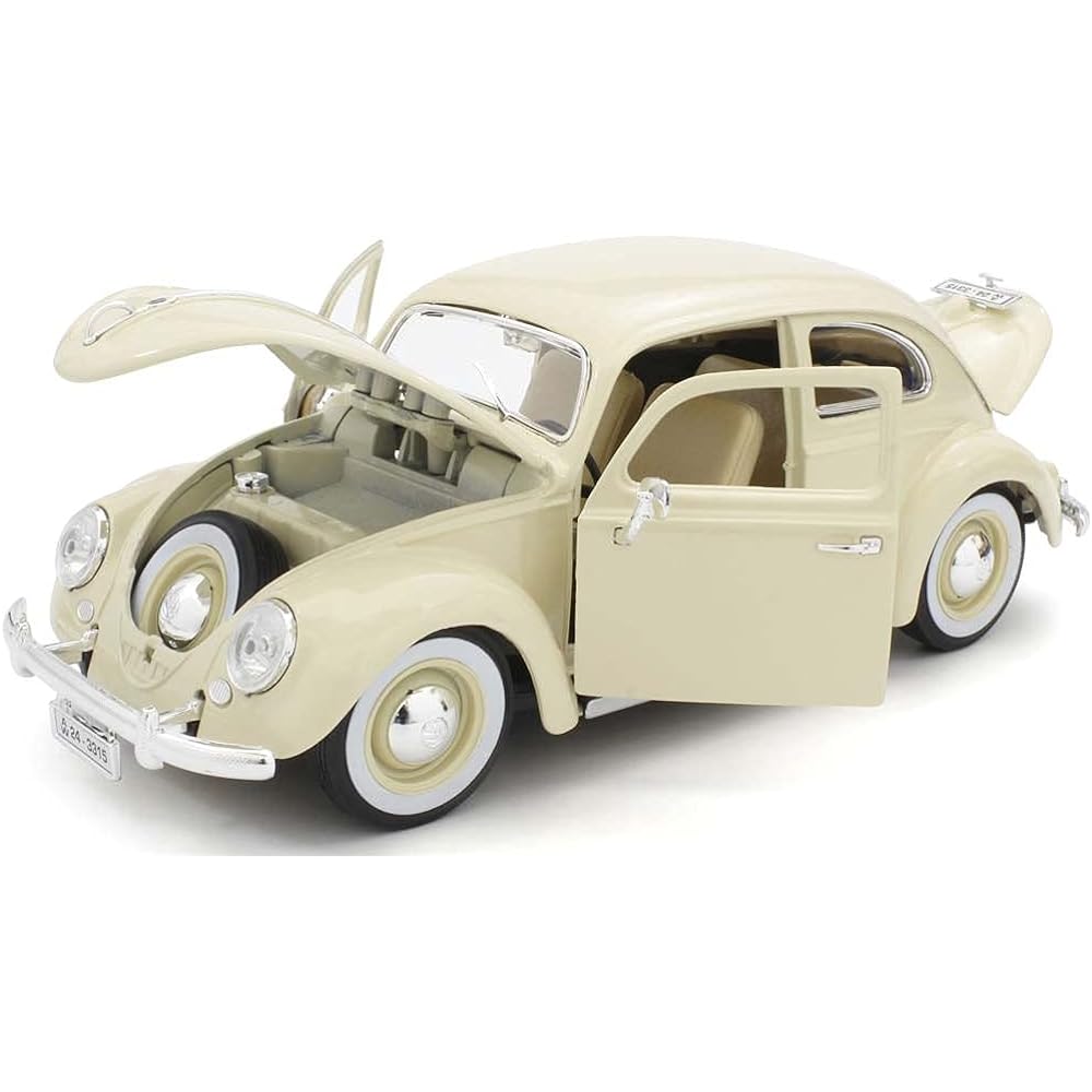Bburago 1/18 VW Beetle 1955 Beige Finished Product BUR12029BE
