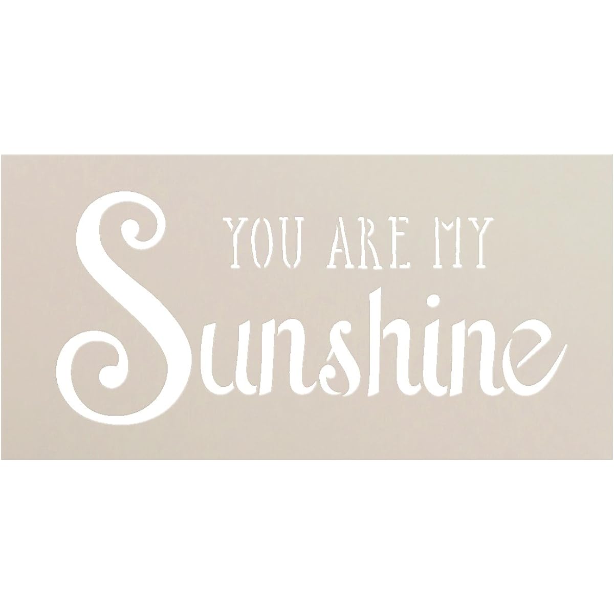 StudioR12 You are My Sunshine Stencil | Trendy Script & Serif Word Art - Small 8 x 4 Inch Reusable Mylar Template | Paint Chalk Mixed Media | Journal DIY Home Decor - STCL1205_1