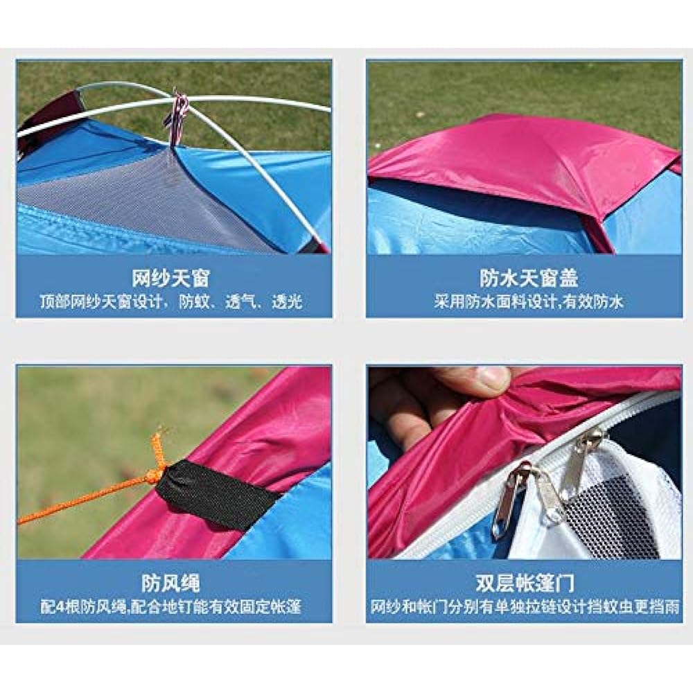 Pop-up tent blue (2 doors, 2 people)