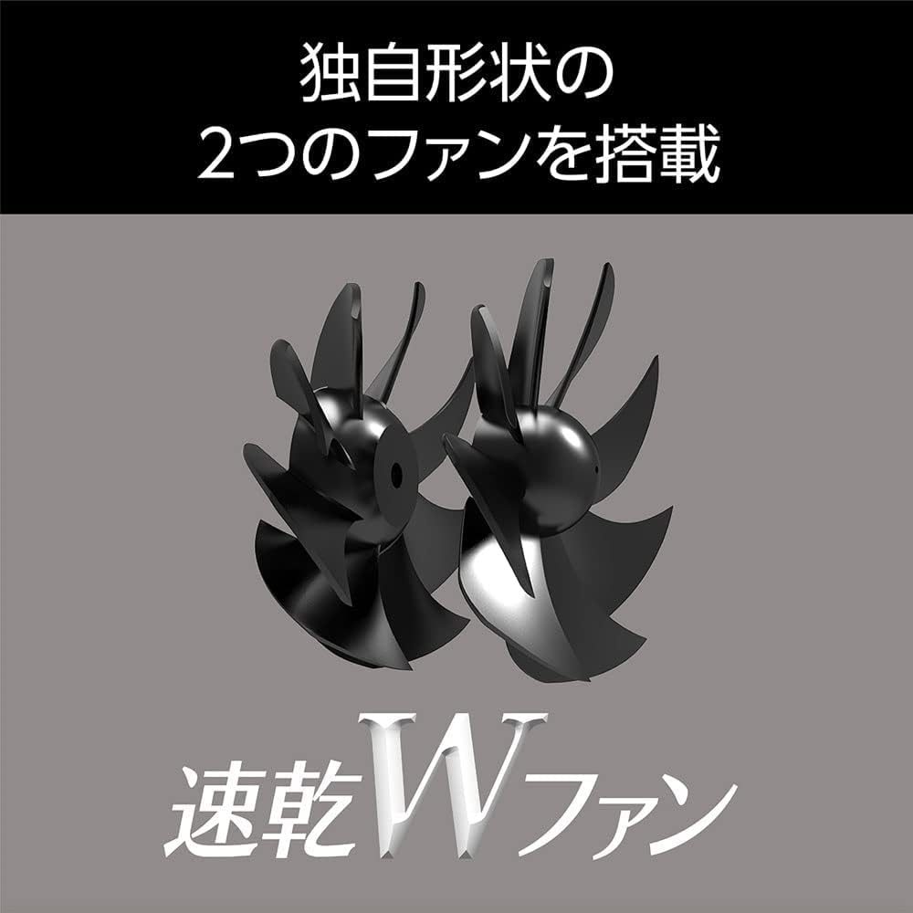 Koizumi Double Fan Dryer Monster KHD-W770-K Black Desert Air Volume Adjustment