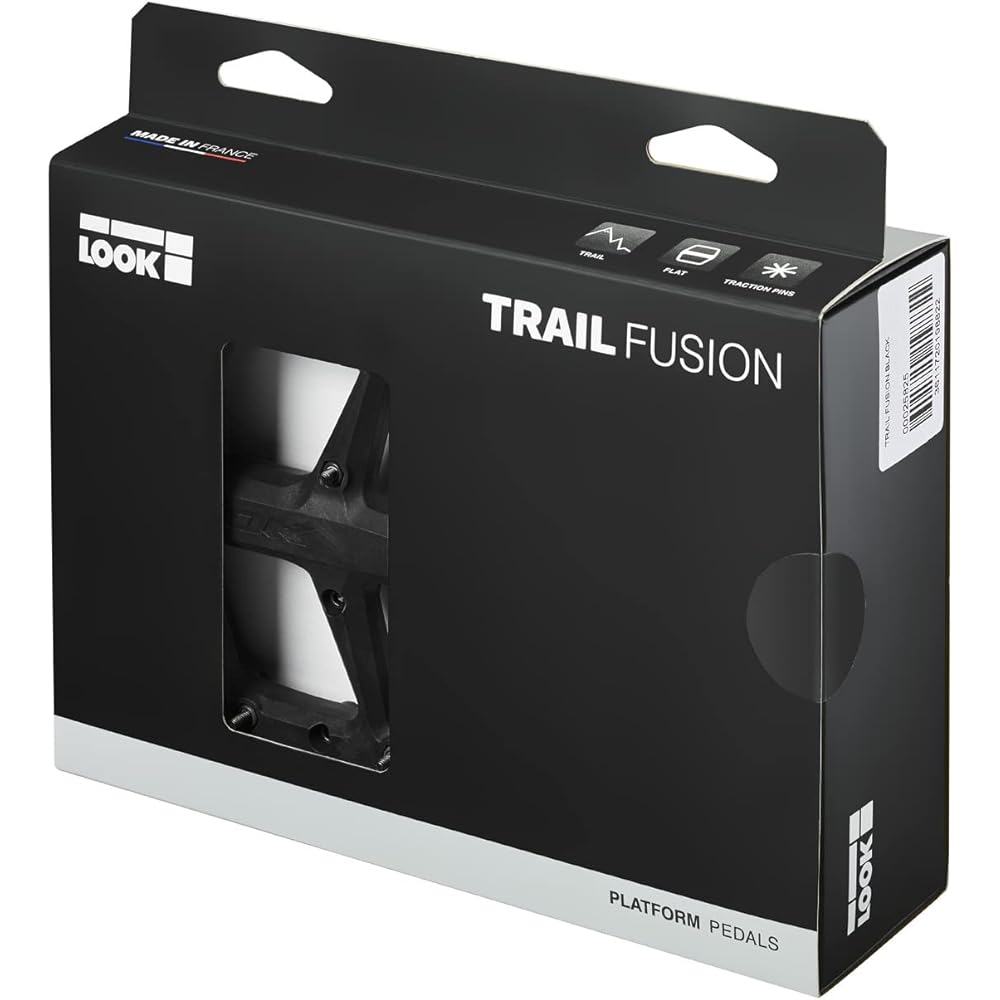 Look Bicycle Pedal TRAIL ROC FUSION BLACK Flat Pedals Small 00025825