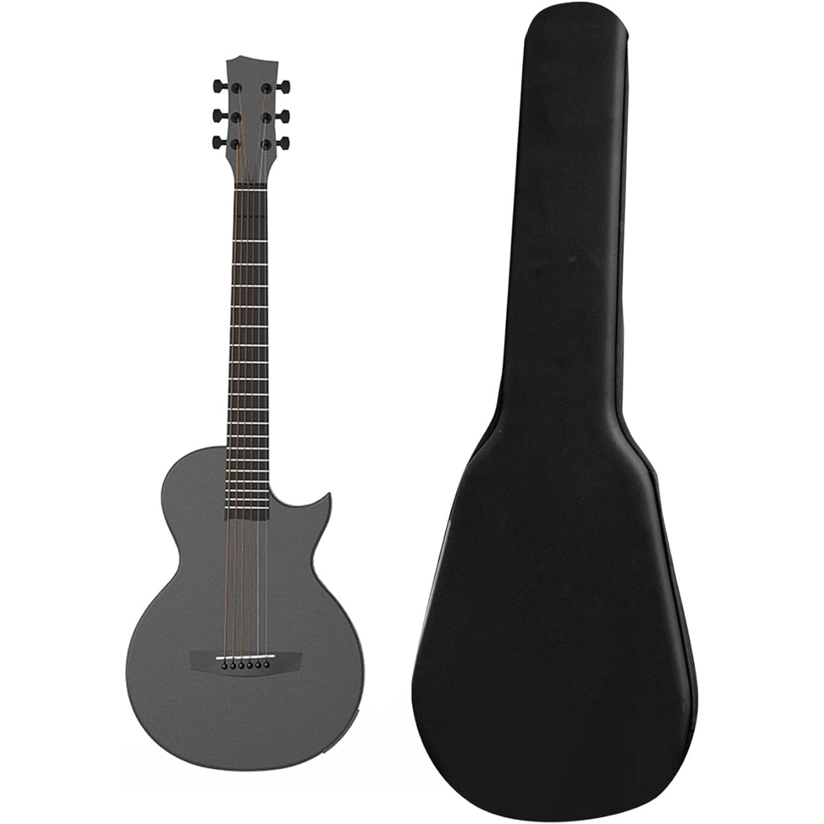 Gazechimp Acoustic Guitar, Acoustic Electric Guitar, with 35" Guitar Pack, Folk Guitar, 6 String Acoustic Guitar Starter for Adults, Black
