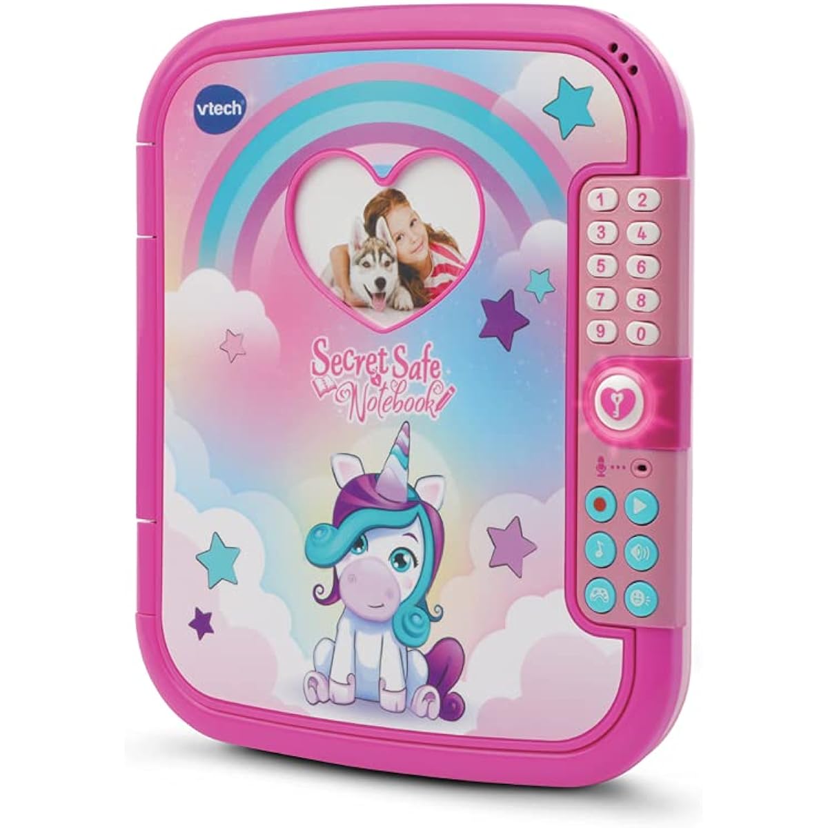 VTech Pink Secret Safe Notebook - Interactive Kids Journal, Secret Diary, Password Protected Toy Notebook with Sound Effects, Ages 6 7 8 9+, Multicolor, 31 x 169 x 198mm