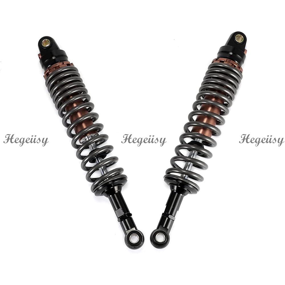 Hegeiisy Universal ATV Quad Dirt 380mm 8mm Spring Motorcycle Shock Absorber Rear Suspension Brown