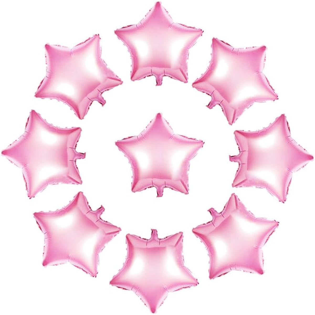 AnnoDeel Pink Star Balloons, 50pcs 10inch Pink Star Mylar Balloons Foil Love Balloons for Baby Shower Girls Birthday Valentine Wedding Decorations Party Balloons
