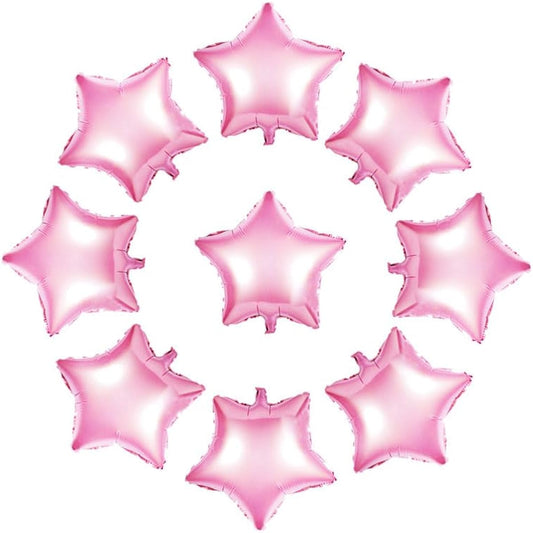 AnnoDeel Pink Star Balloons, 50pcs 10inch Pink Star Mylar Balloons Foil Love Balloons for Baby Shower Girls Birthday Valentine Wedding Decorations Party Balloons