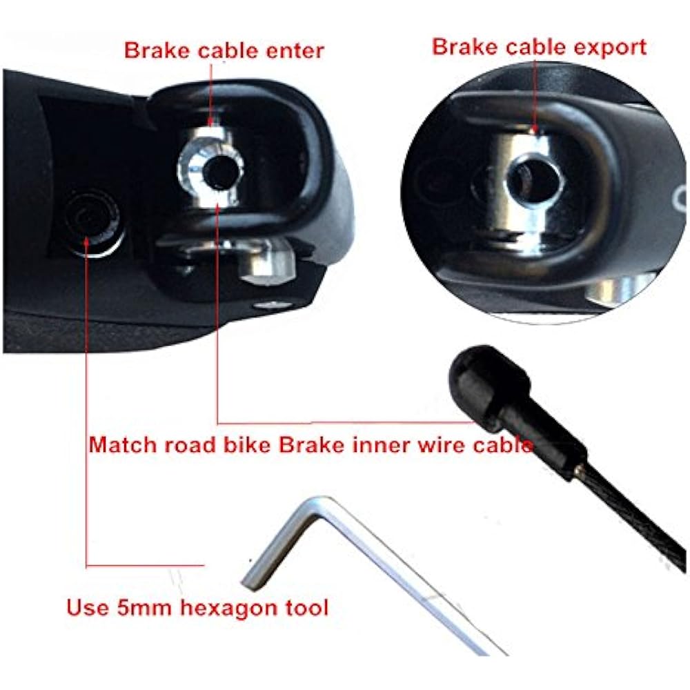 UPANBIKE Road Bike Brake Lever Track Bike Bicycle Handlebar Brake Lever Set (Black)