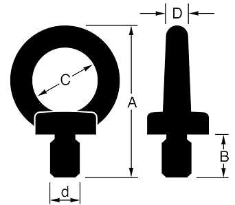 Nissa Chain Stainless Steel Eye Bolt M12 SEB120 10 pieces