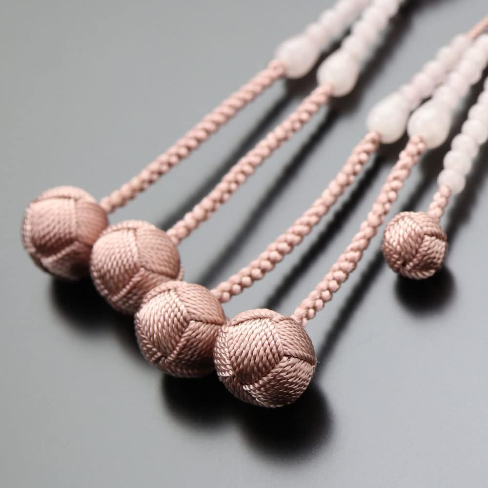 ≪Special Price≫Nenju.com Nichiren Buddhist Prayer Beads for Women 8 Dimensions 108 Beads Rose Quartz Sanskrit Tenbou [Authentic Prayer Beads Kyoto Prayer Beads Kyoto Two Wheels Double Lotus Red Quartz Memorial Service Memorial Service Funeral Funeral Pin