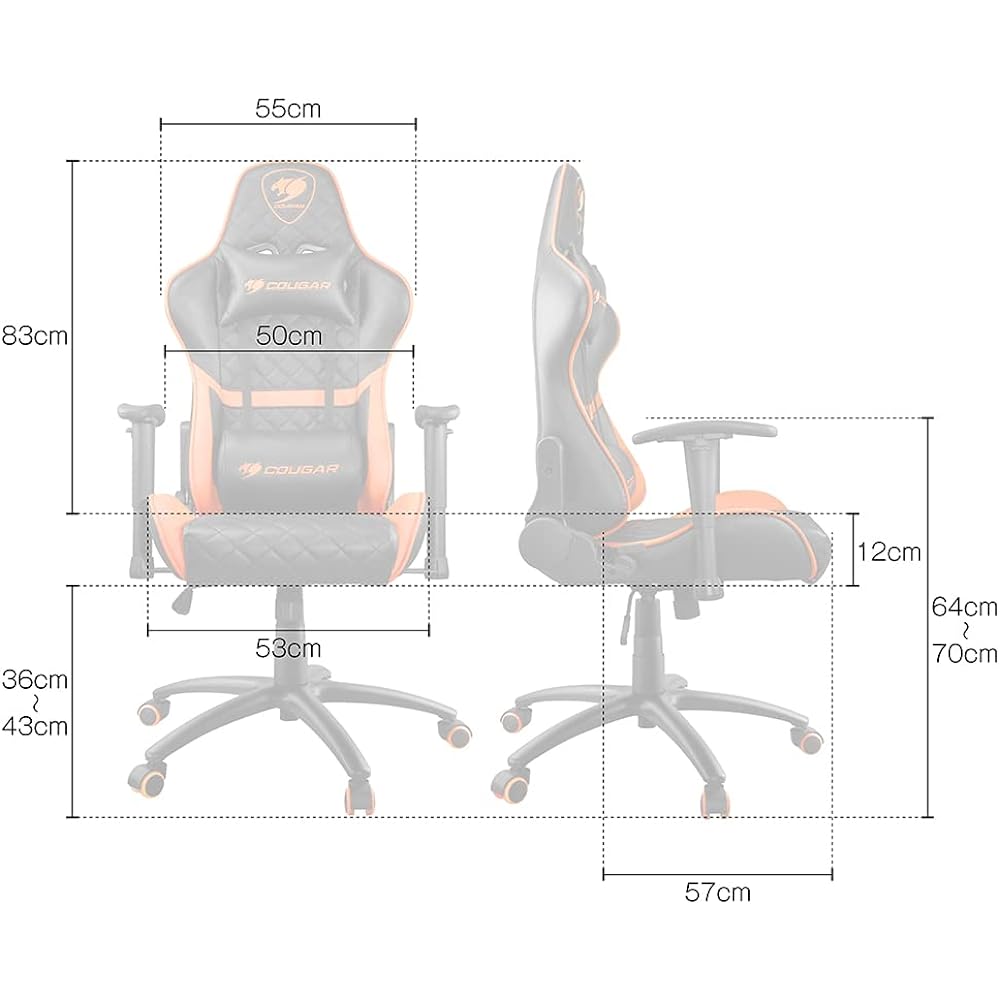 COUGAR Gaming Chair ARMOR ONE Eva Office Chair Computer Chair Gaming Chair Desk Chair Ergonomic Reclining High Back Telework Full Steel Frame Check Pattern CGR-ARMOR ONE EVA [Domestic Genuine Product] Pink