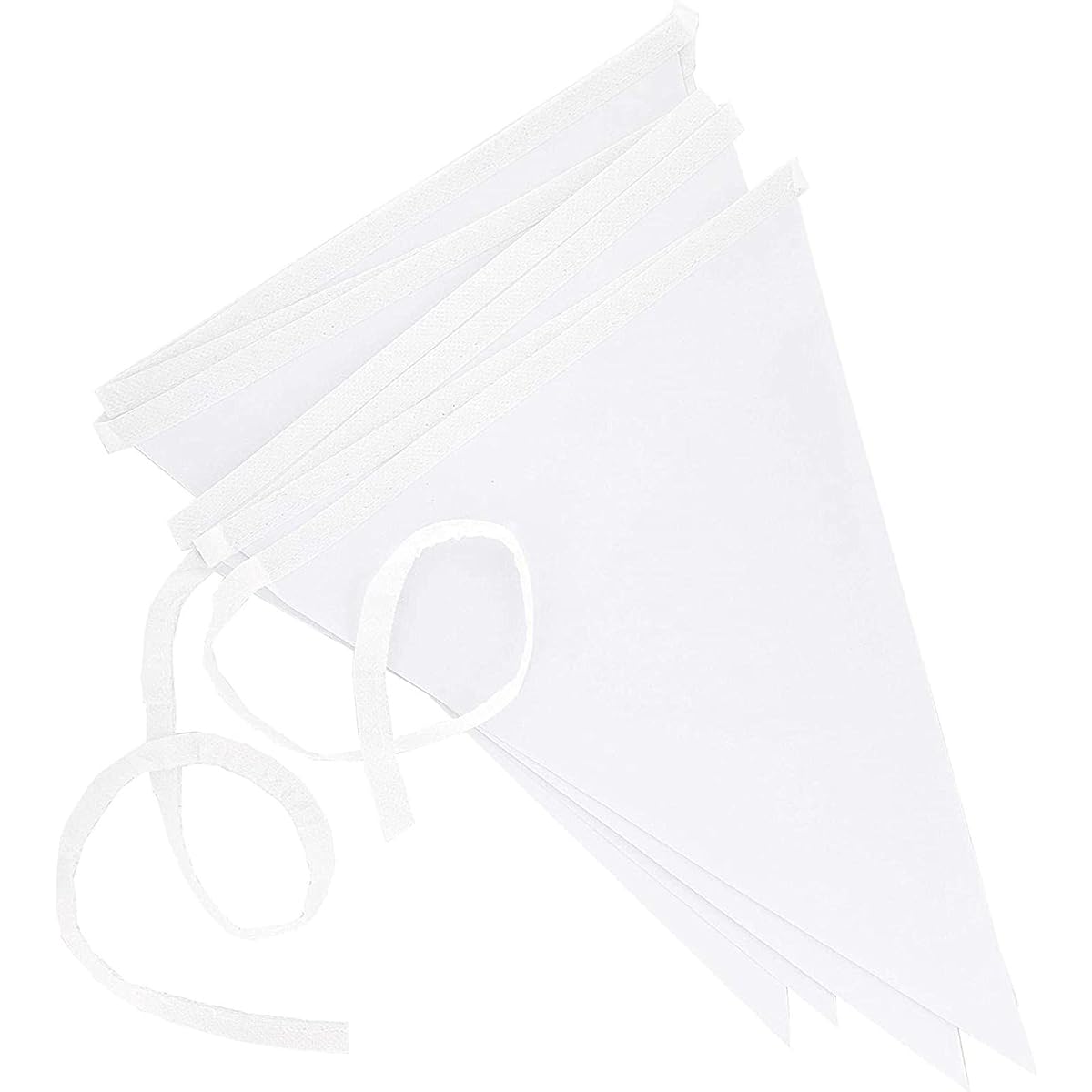 Bright Creations White Paper Pennant Bunting Banner with 10 Flags for DIY Crafts 11ft