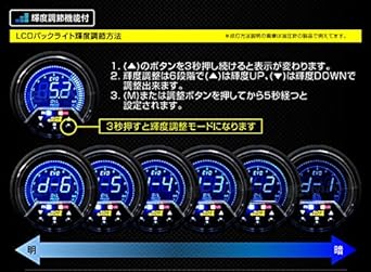 Auto Gauge Water Temperature Gauge 60mm Additional Meter Japanese Motor 4 Color Backlight 456 Series
