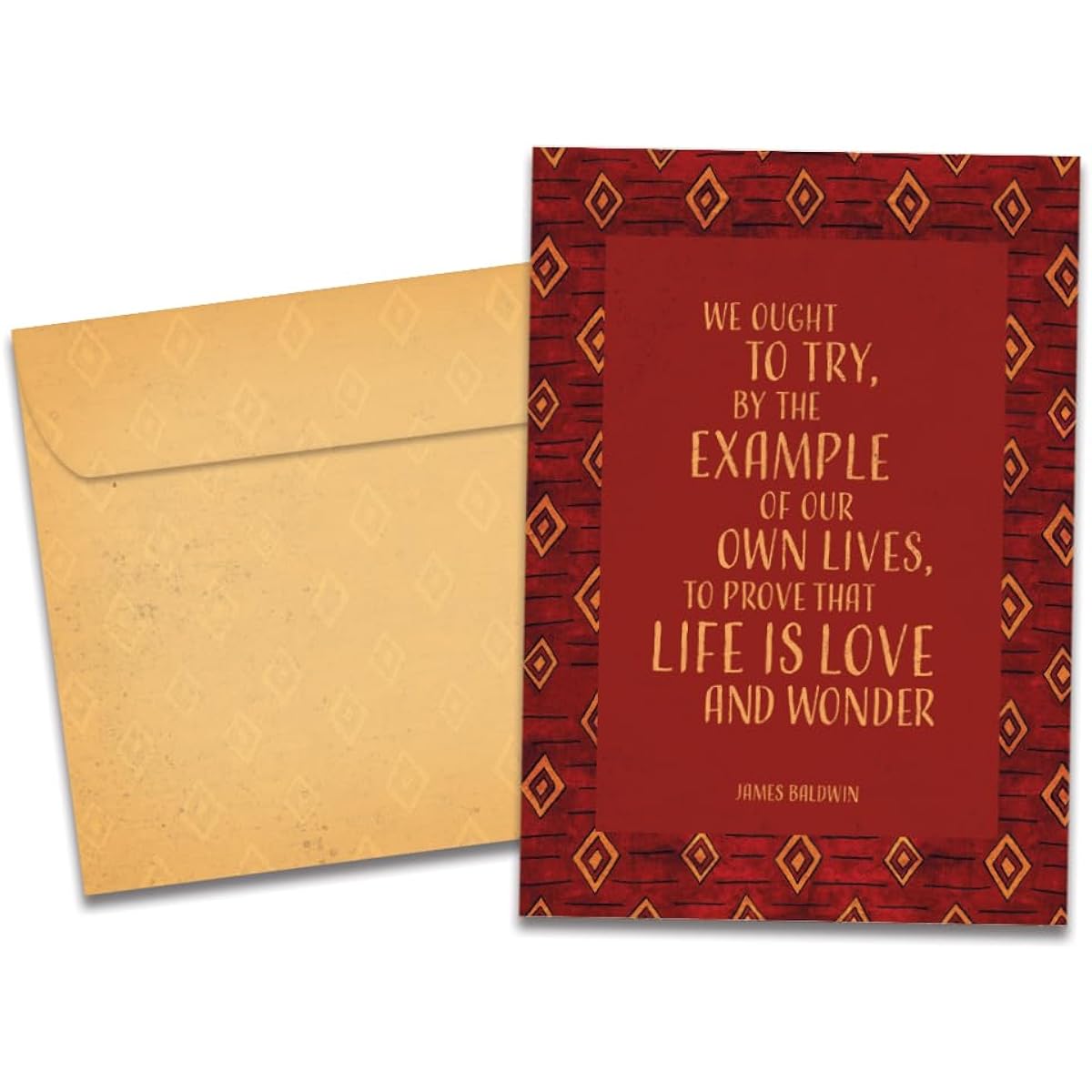Tree-Free Greetings Kwanzaa Greeting Card, Eco-Friendly, Made in the USA, 100% Recycled Paper, 5"x7", Love and Wonder (GO63101)