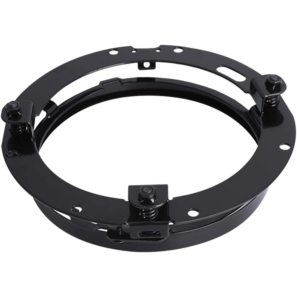 AUDEXEN 7" Round Headlight Mount Bracket Adapter for Harley Motorcycle 7" LED Headlight Mount Black