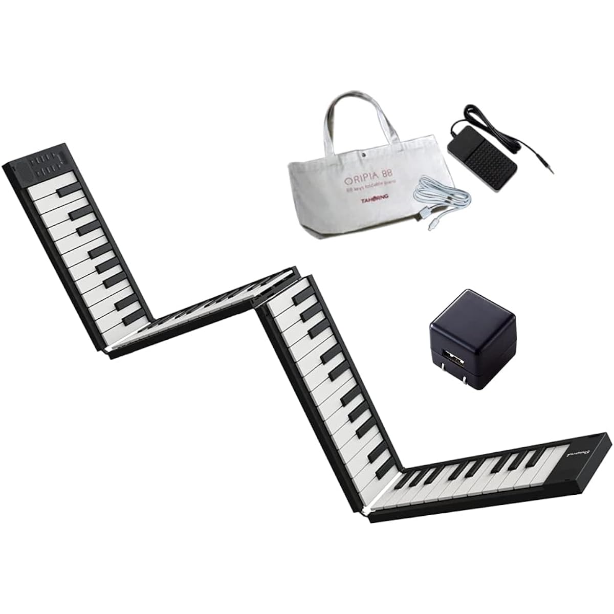 Foldable Electronic Piano ORIPIA88 BK MIDI Keyboard with USB Charger 88 Keys Oripia88