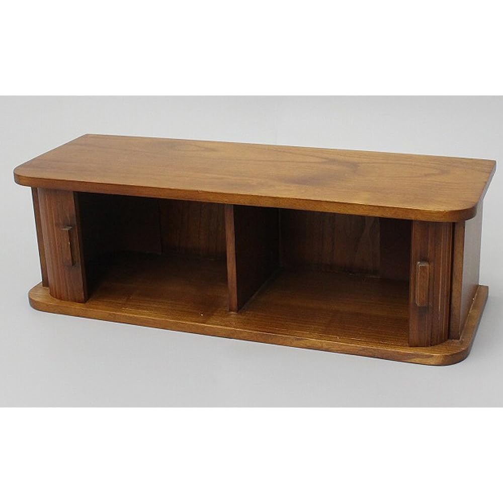 Osmac KTX-60DB Storage Shelf for Kitchen Dining Counter Organized Lightweight Bamboo Bellows Door 60cm Finished Product Dark Brown