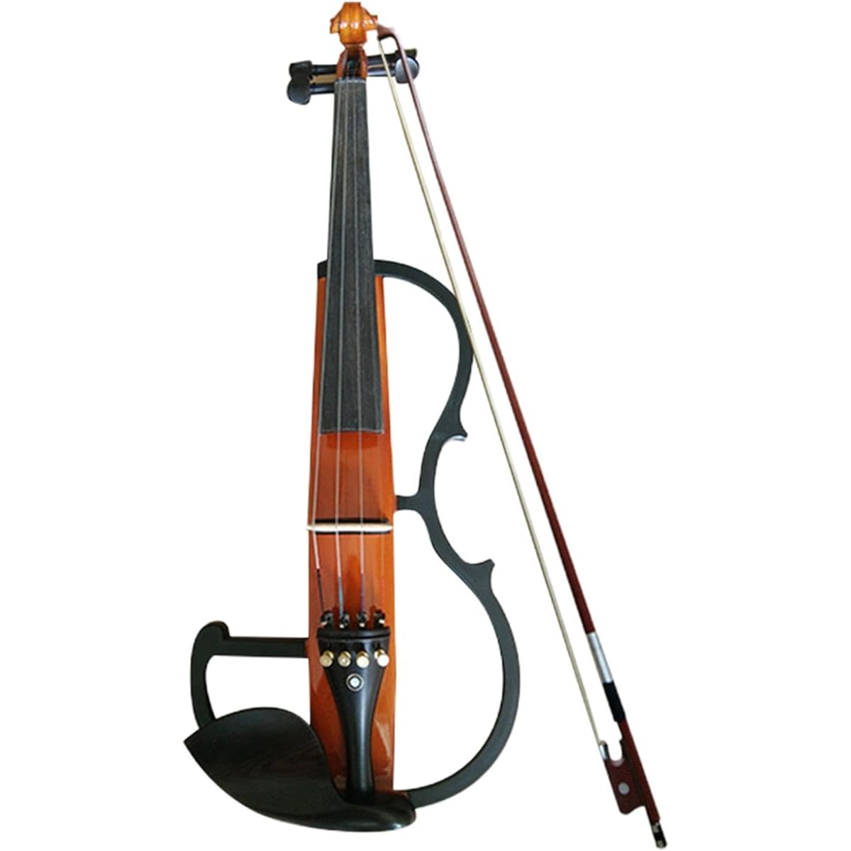 Gazechimp Electric Violin with Carrying Case, Violin and Violin Bow, Headphones and Violin Accessories for Adults and Children, Brown