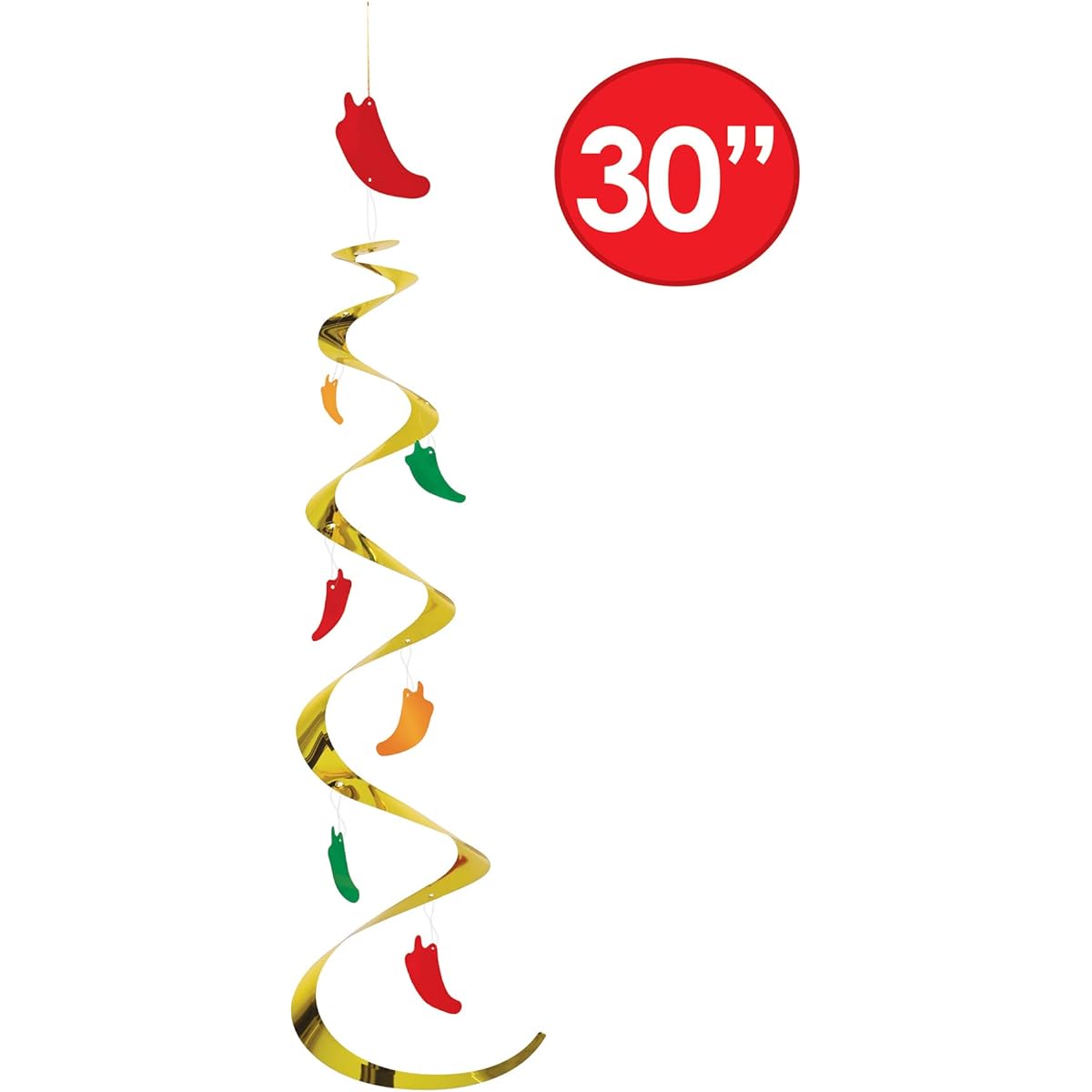 Beistle S50061AZ2 Chili Pepper Whirlpool 6 Piece 30 Inch Multicolor